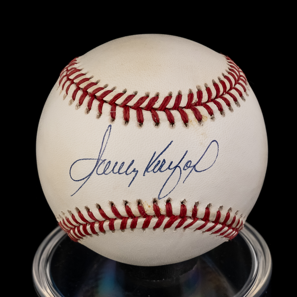 Sandy Koufax Autographed NL MLB Baseball w COA