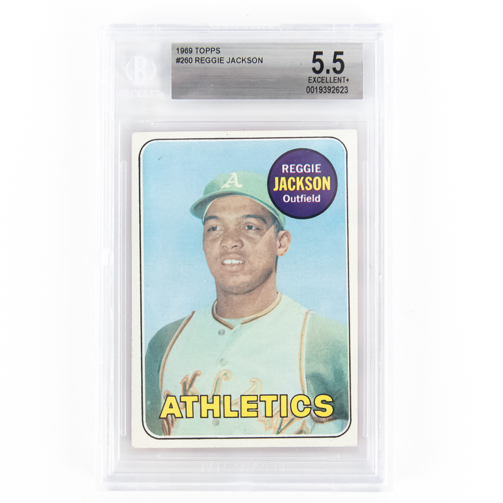 1969 Topps #260 Reggie Jackson Rookie Beckett 5.5