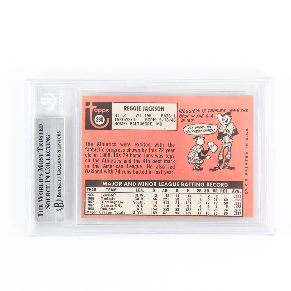 1969 Topps #260 Reggie Jackson Rookie Beckett 5.5