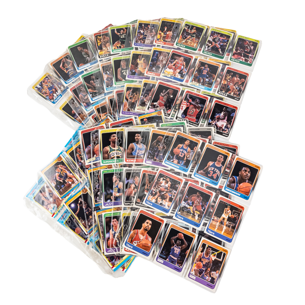 88-89 Fleer NBA Basketball Complete Set w Stickers