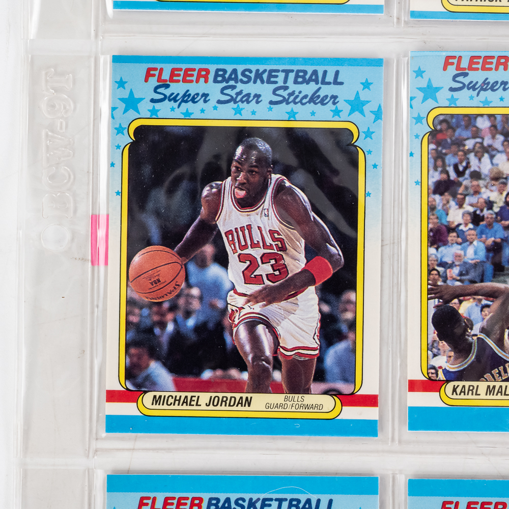 88-89 Fleer NBA Basketball Complete Set w Stickers