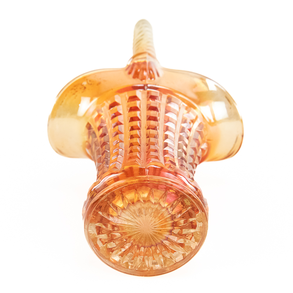 Carnival Glass: Baskets & Hat 4-Pc Lot