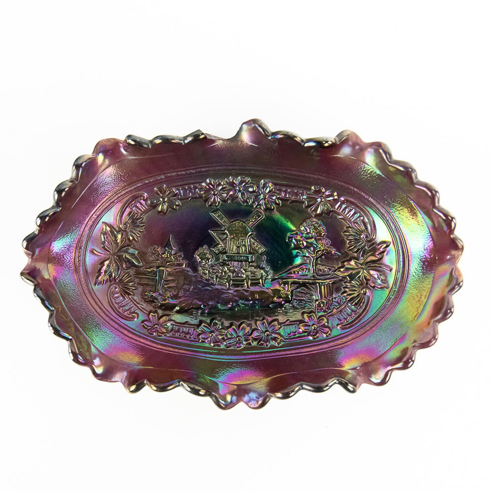 Carnival Glass: Pickle Dishes 2-Pc
