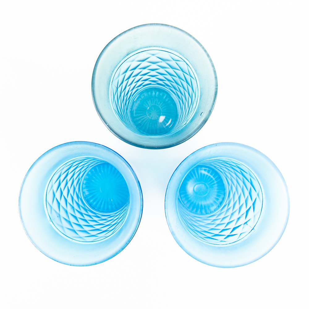 Carnival Glass: N'wood Tumblers 3-Pc