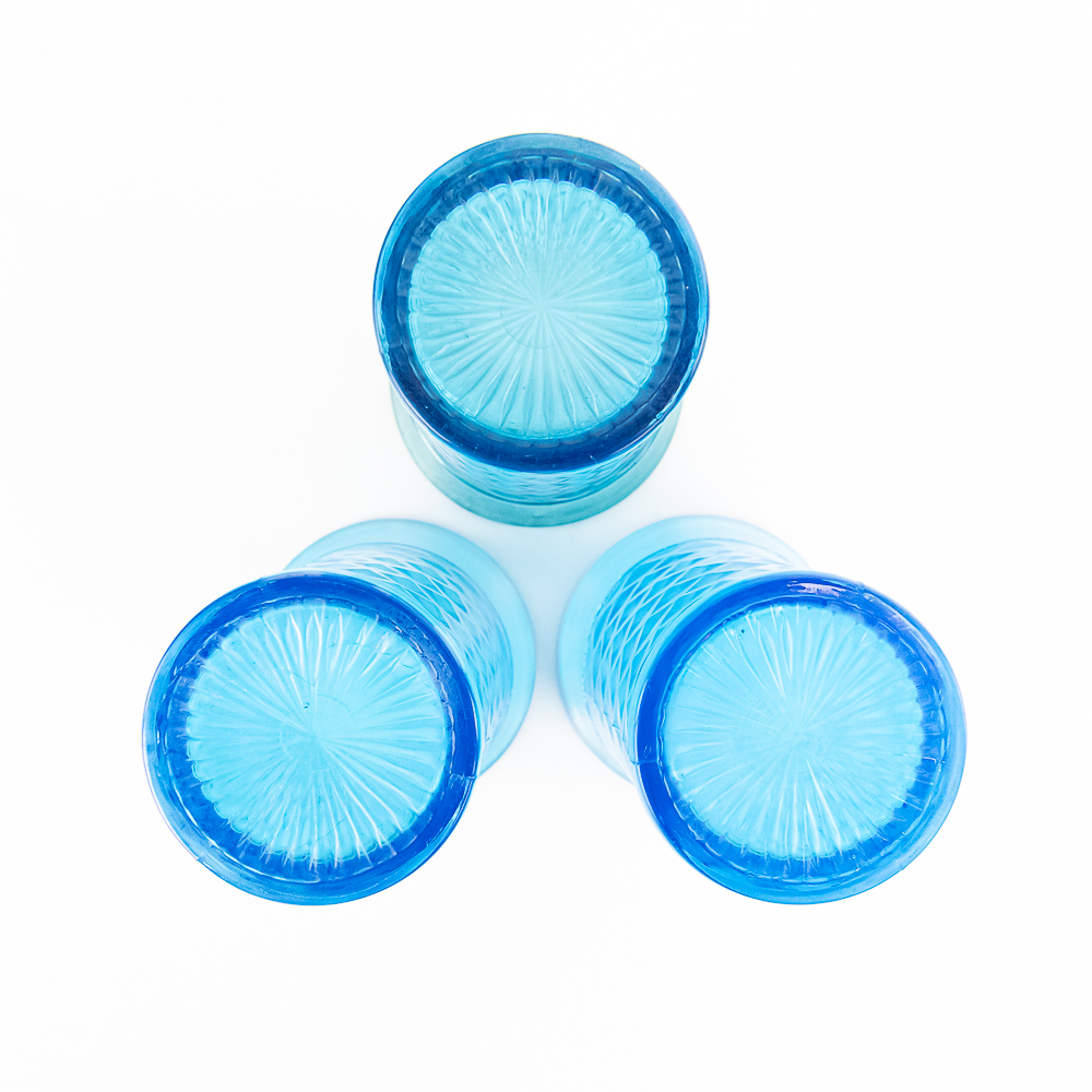Carnival Glass: N'wood Tumblers 3-Pc