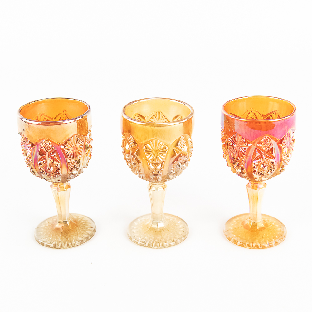 Carnival Glass: Imperial Decanter 4-Pc