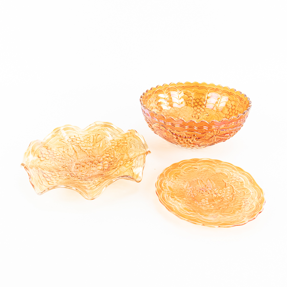 Carnival Glass: Imperial 3-Pc Lot