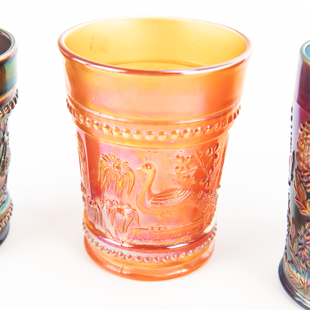 Carnival Glass: Tumblers 5-Pc Lot