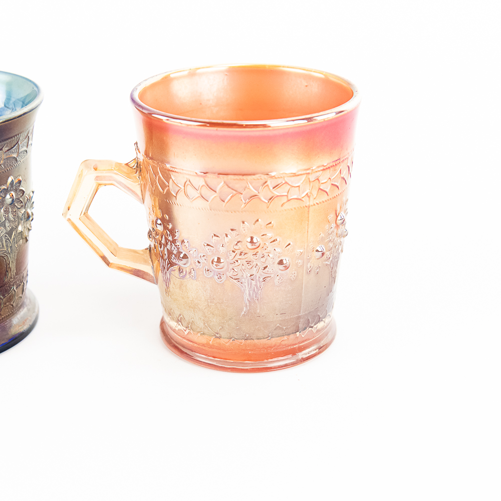 Carnival Glass: Fenton Mugs 3-Pc Lot