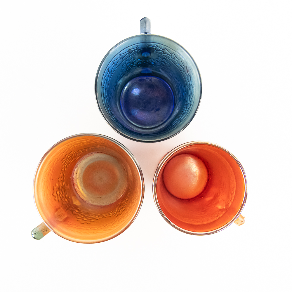 Carnival Glass: Fenton Mugs 3-Pc Lot