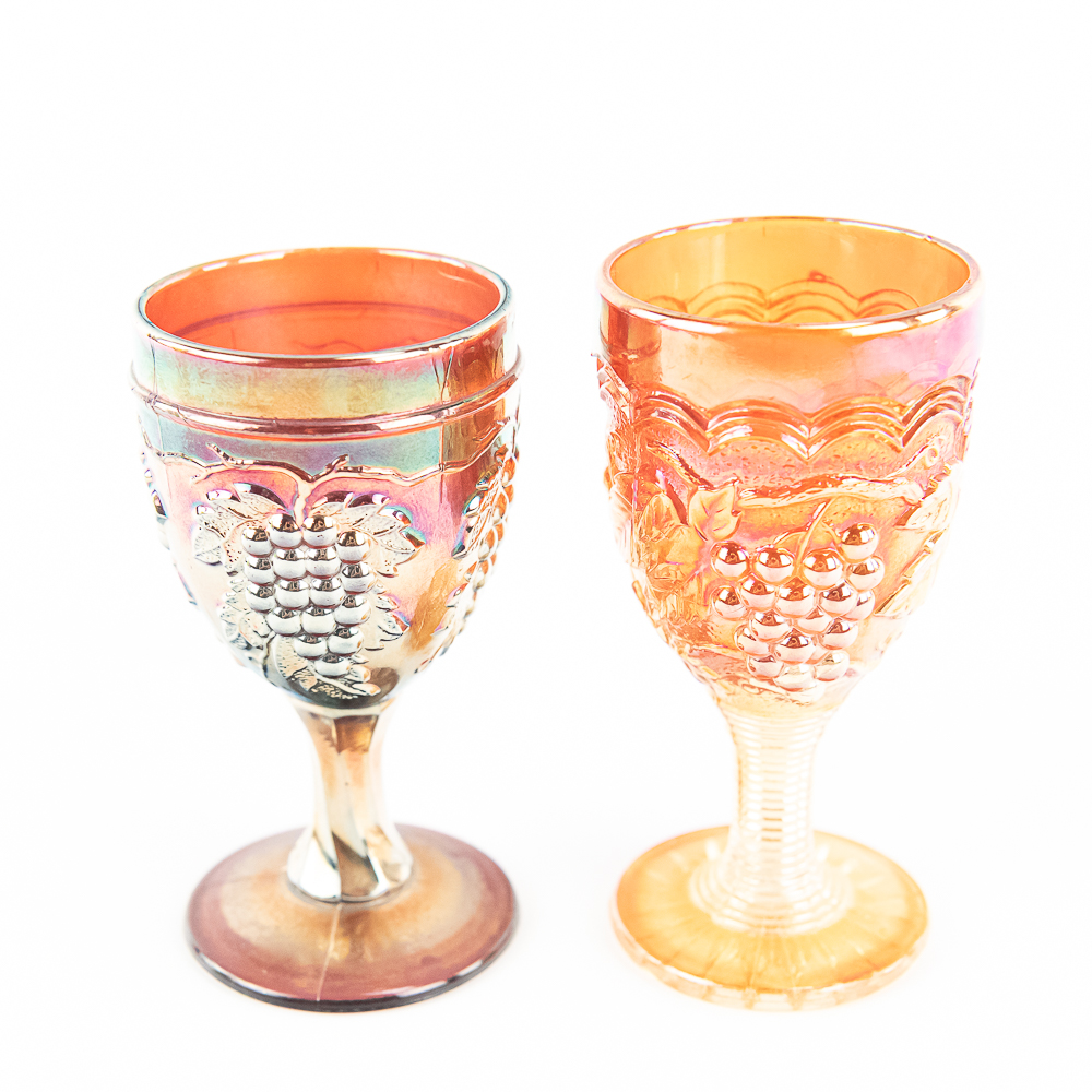 Carnival Glass: Assortment 4-Pc Lot