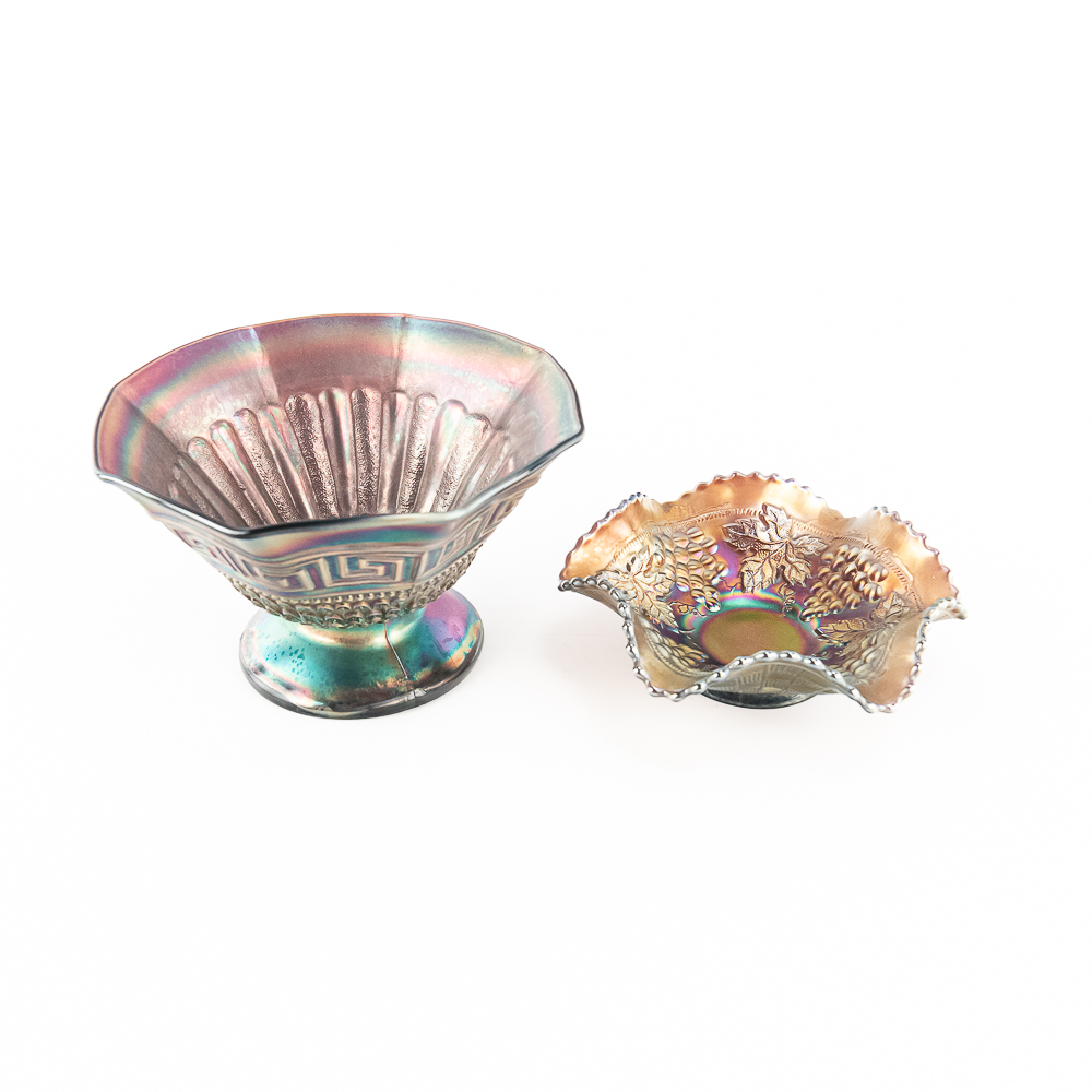 Carnival Glass Northwood: 2-Pc Lot