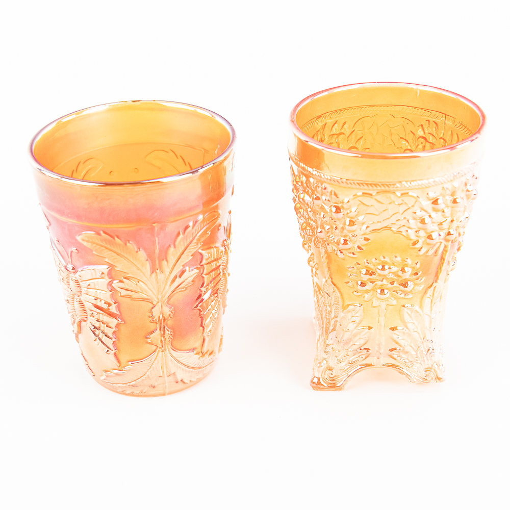 Carnival Glass: Fenton Tumblers 4-Pc