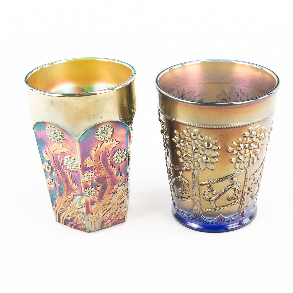 Carnival Glass: Fenton Tumblers 4-Pc
