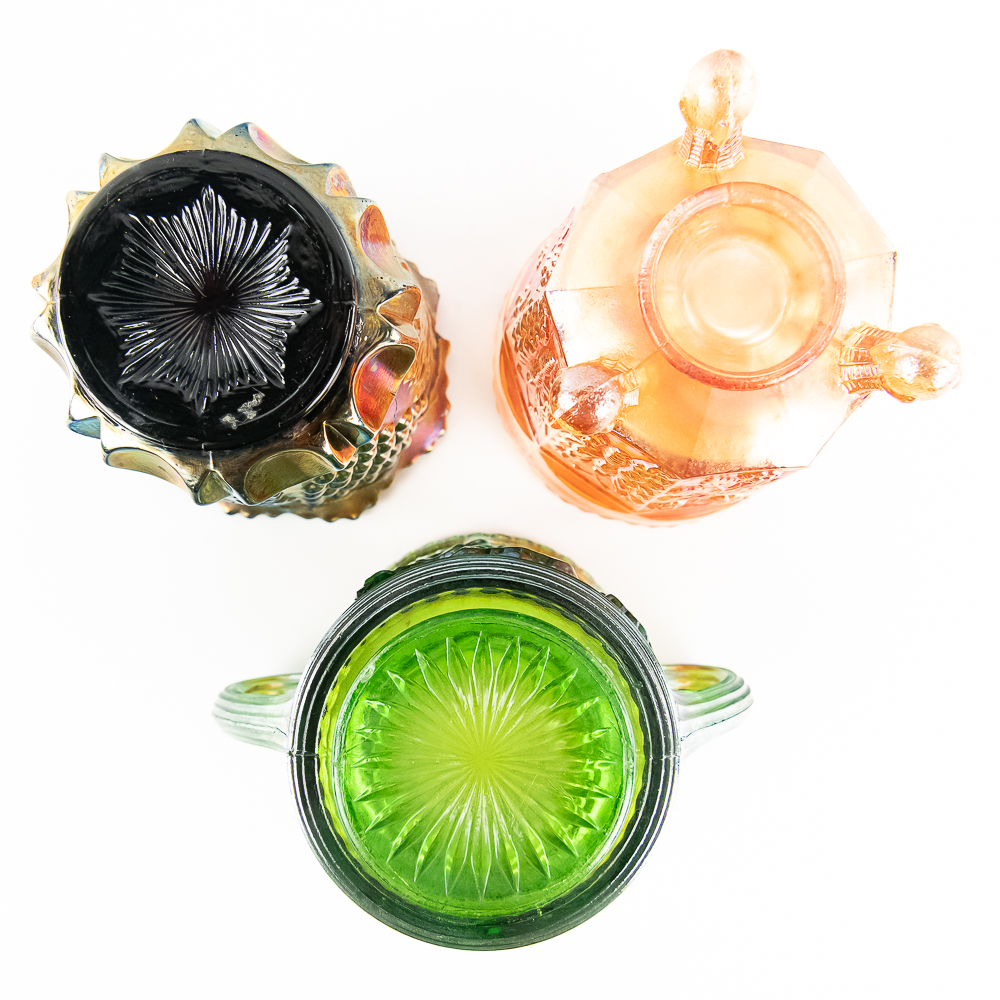 Carnival Glass: Assortment 5-Pc Lot