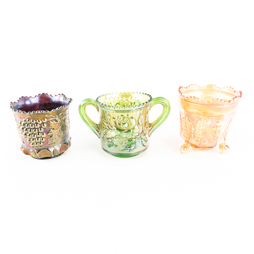 Carnival Glass: Assortment 5-Pc Lot