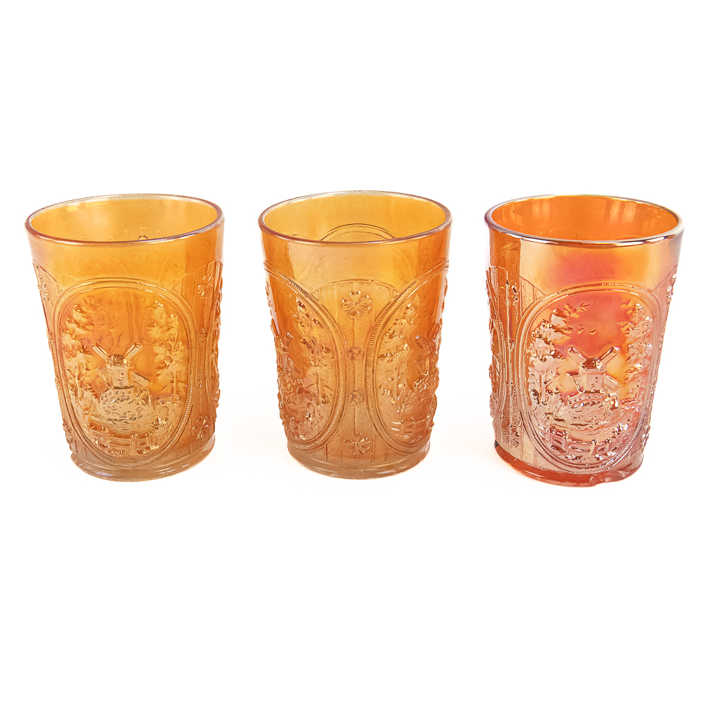 Carnival Glass: Imperial Windmill 5-Pc