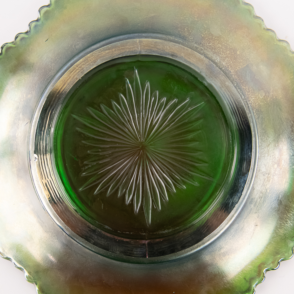 Carnival Glass: N'wood Butter Dish 2-Pc
