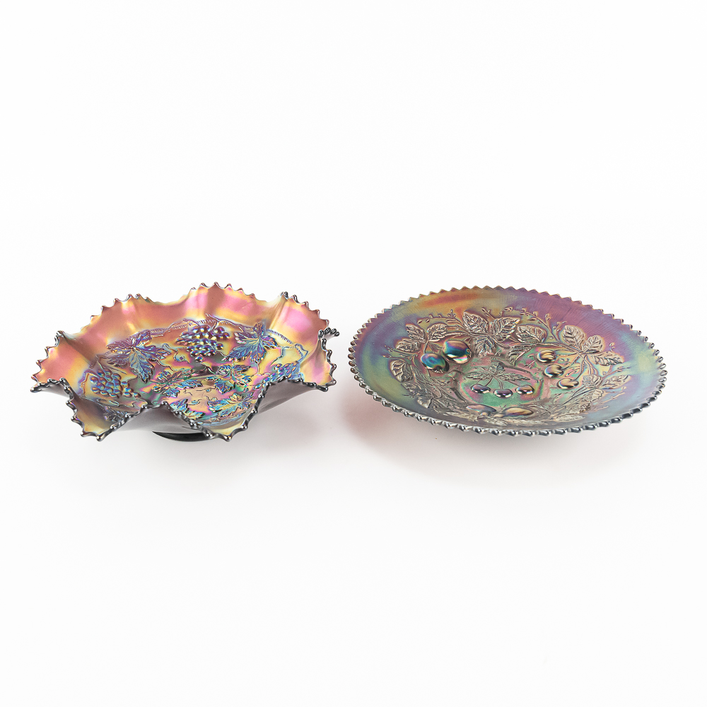 Carnival Glass Northwood: 2-Pc Lot