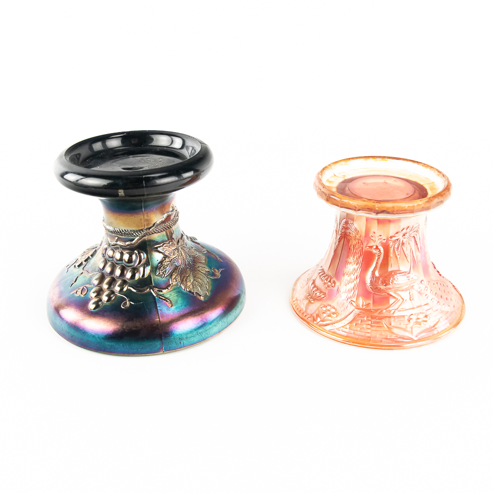 Carnival Glass: N'wood Punch Bowls 2-Pc