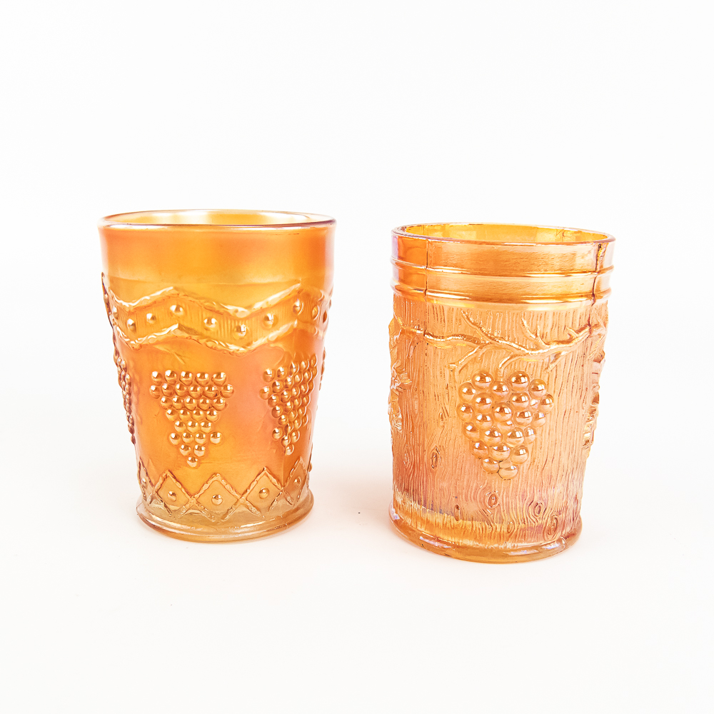 Carnival Glass: Dugan Vineland 8pc Water Set