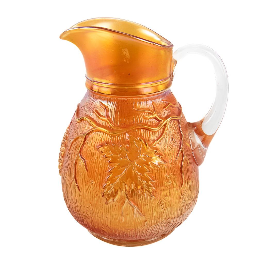 Carnival Glass: Dugan Vineland 8pc Water Set