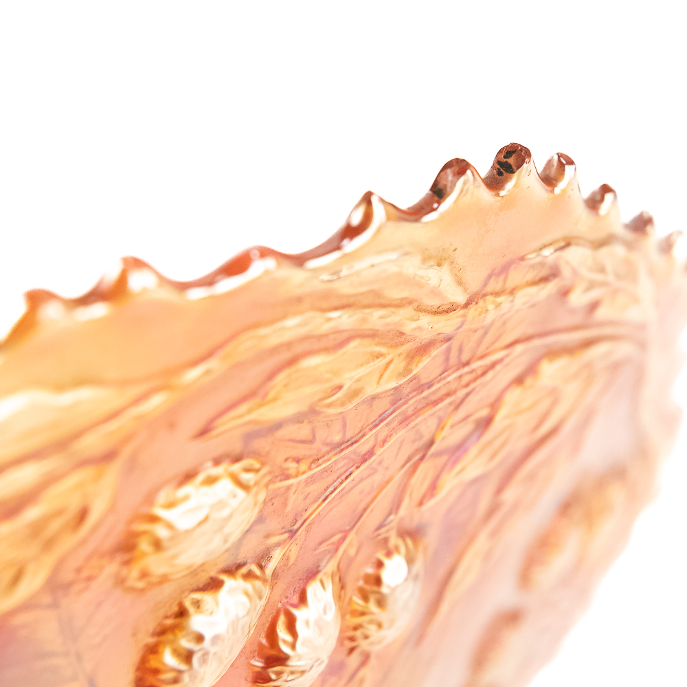 Carnival Glass Fenton Peacock & Urn Plate