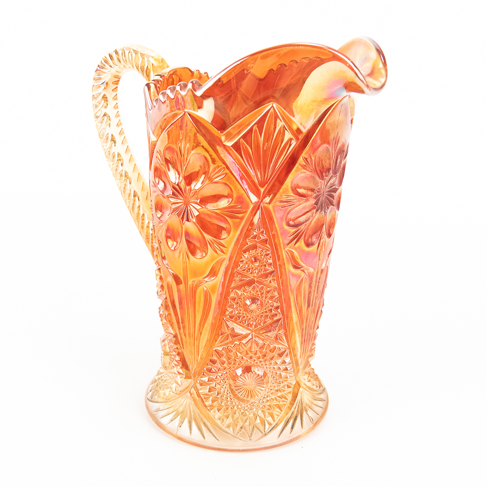 Carnival Glass: Imperial 474 7pc Water Set
