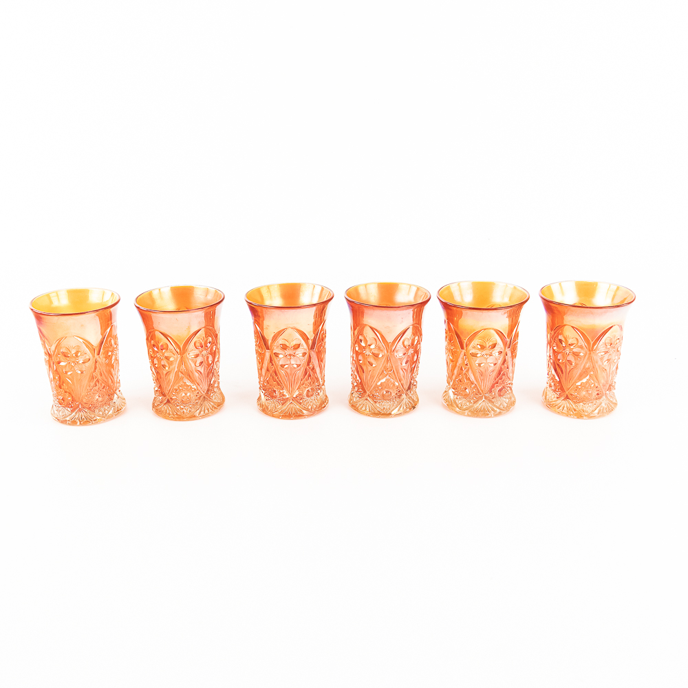 Carnival Glass: Imperial 474 7pc Water Set