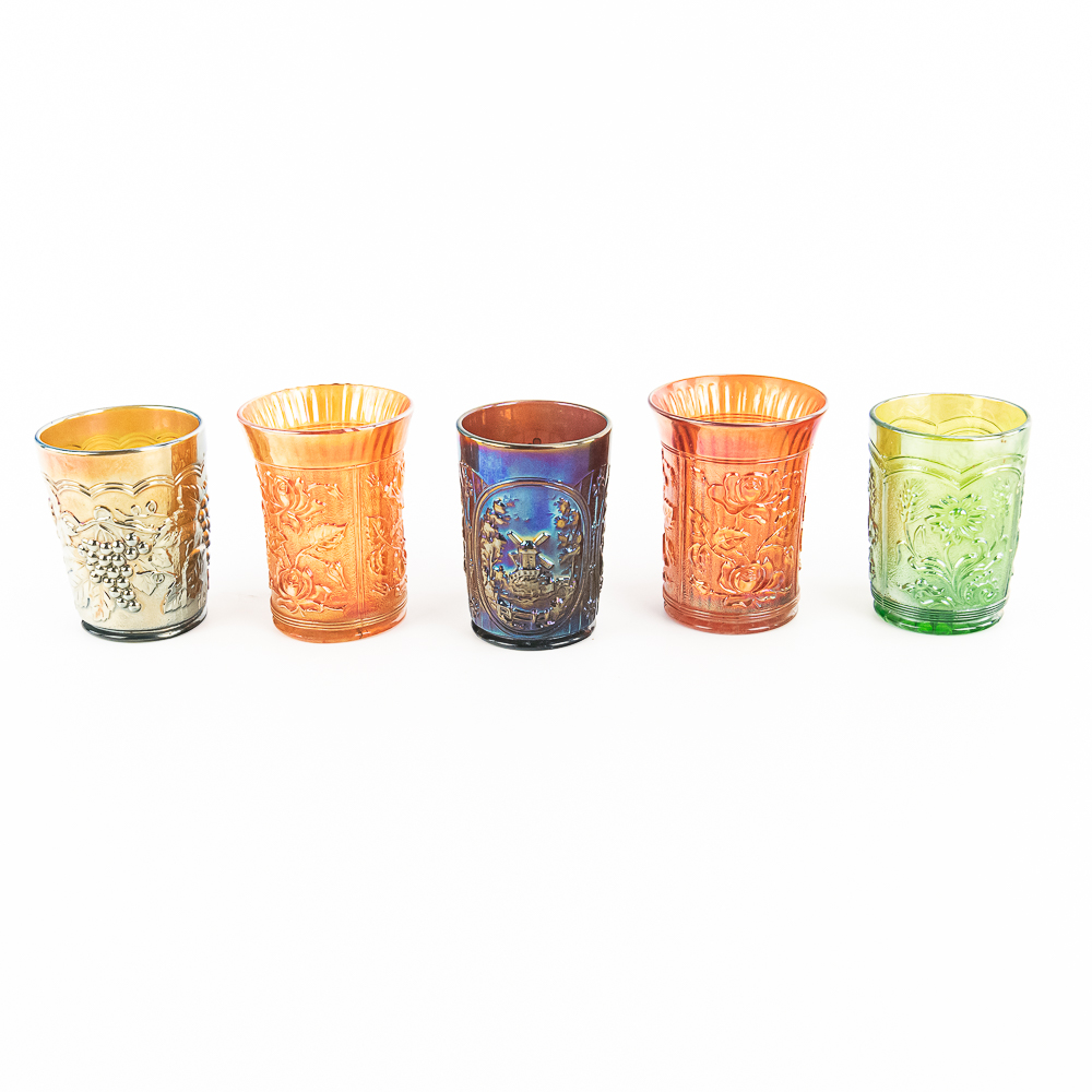 Carnival Glass: Imperial Tumblers 5-Pc