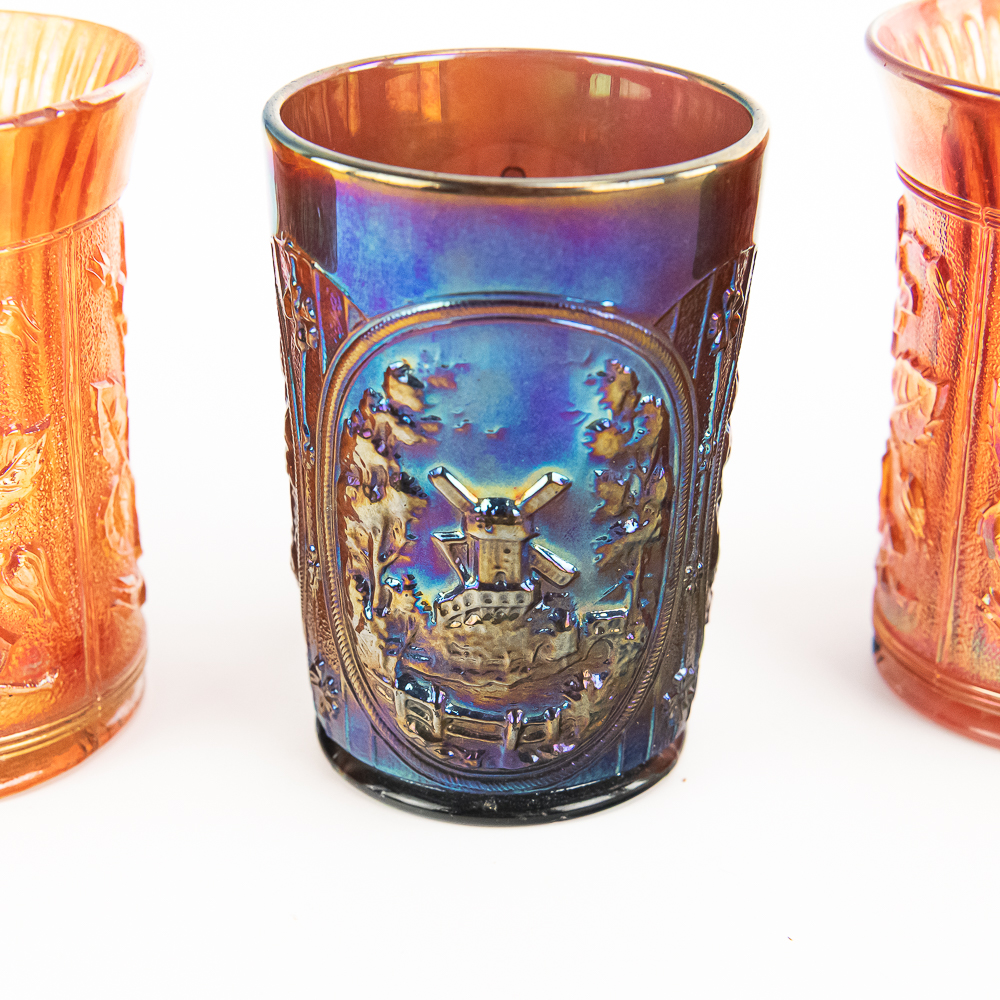 Carnival Glass: Imperial Tumblers 5-Pc