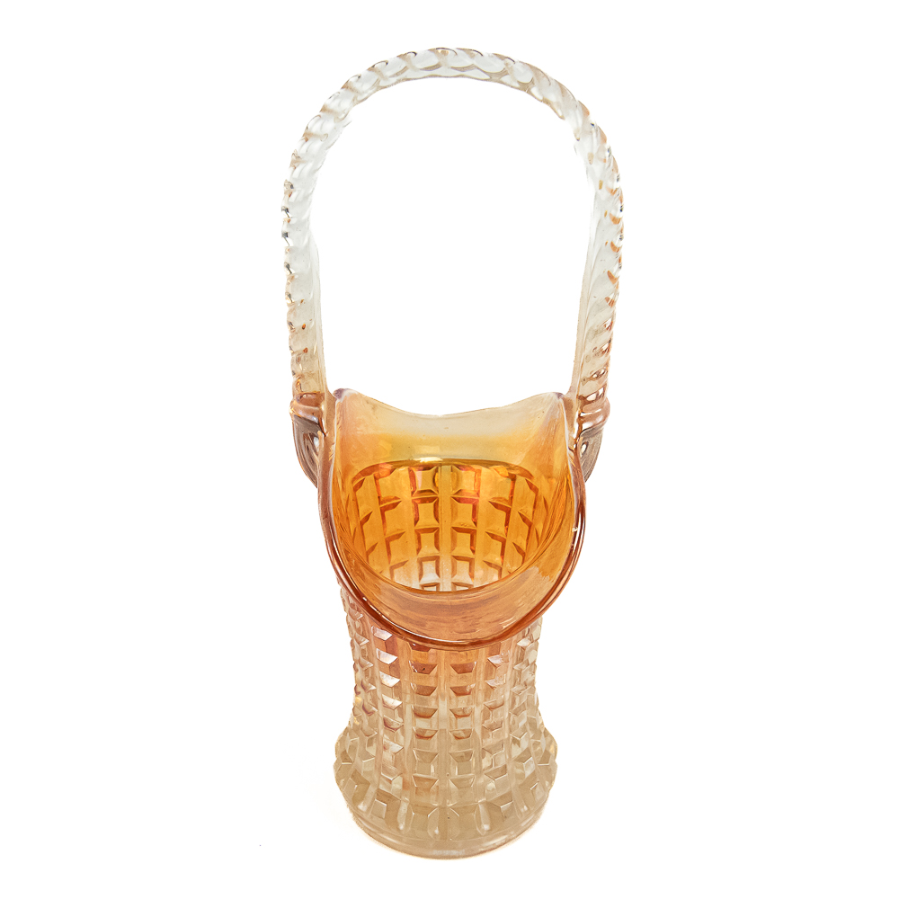 Carnival Glass: Baskets & Hat 4-Pc Lot