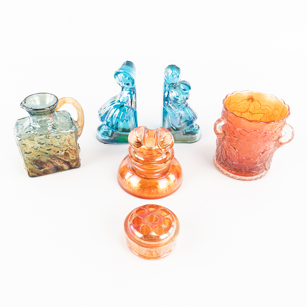 Carnival Glass: Assortment 6-Pc Lot