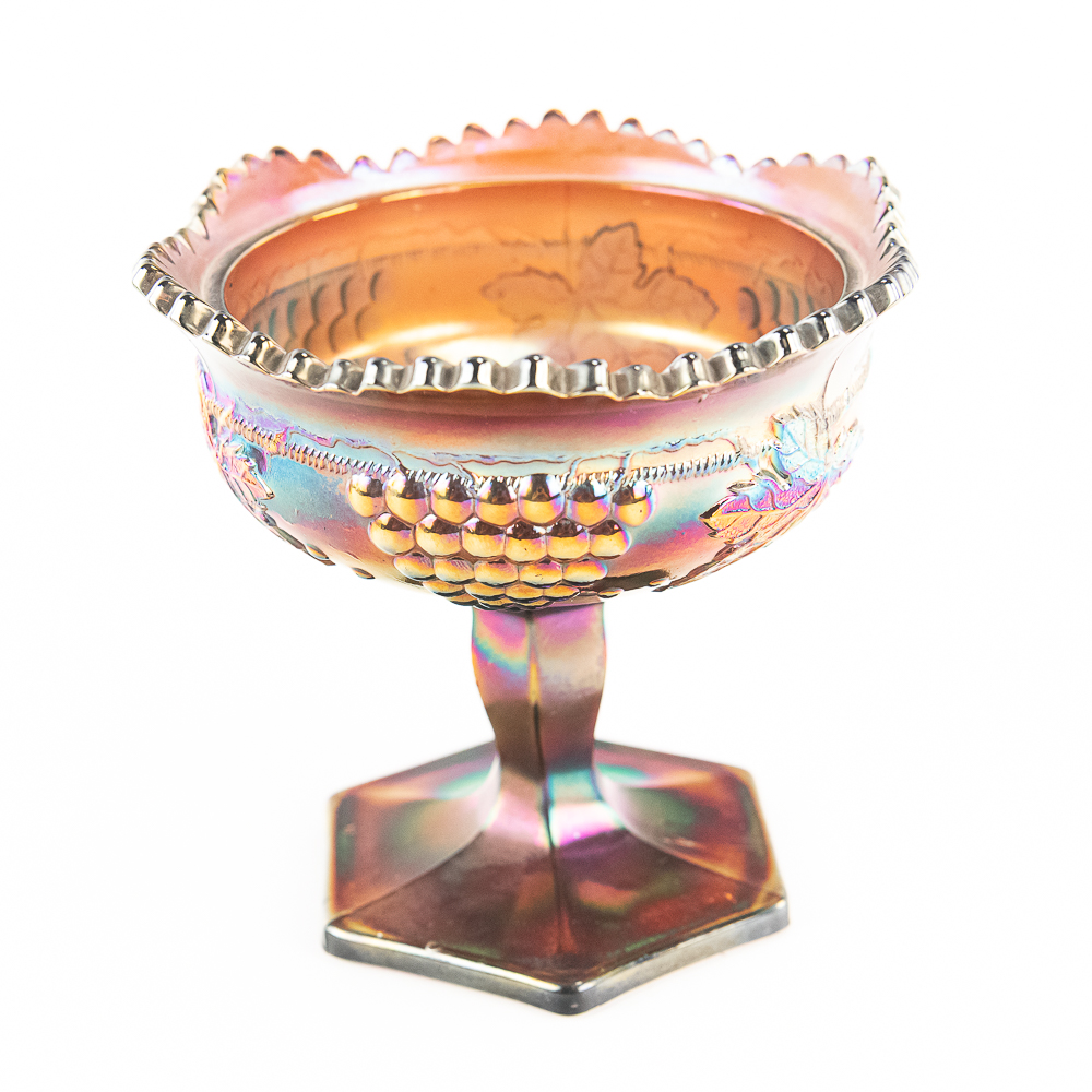 Carnival Glass: N'wood Grape 5-Pc Lot