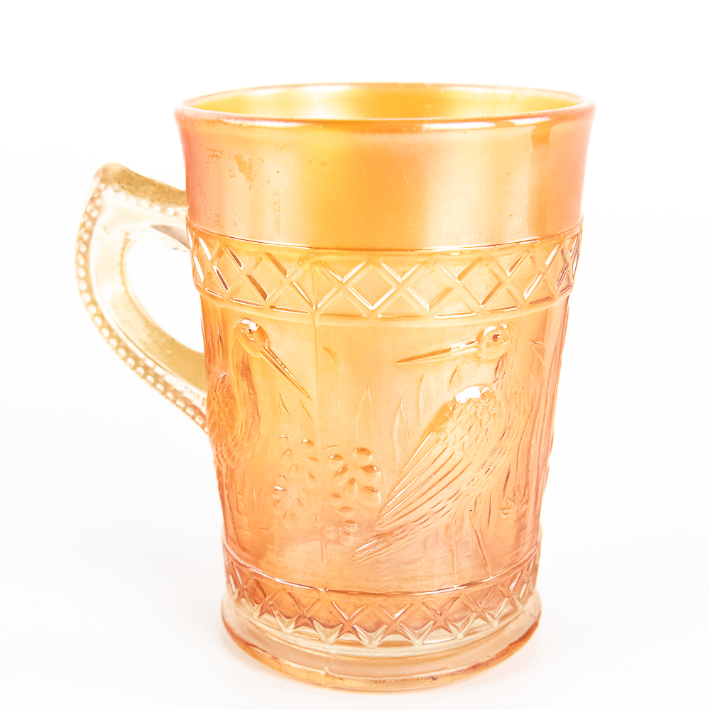 Carnival Glass: Dugan Mugs 5-Pc Lot