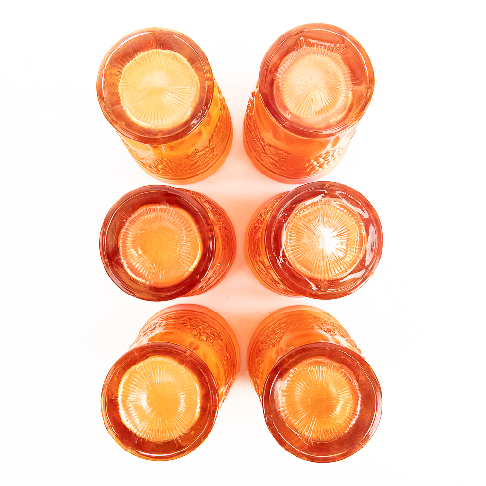 Carnival Glass: N'wood Grape Set 7-Pc
