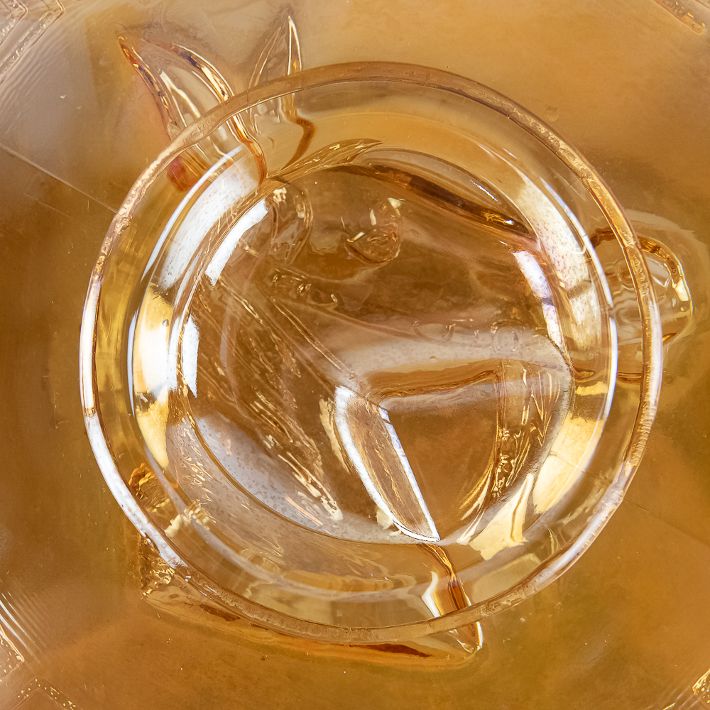 Carnival Glass Pony Bowl & Plate: 2-Pc Lot