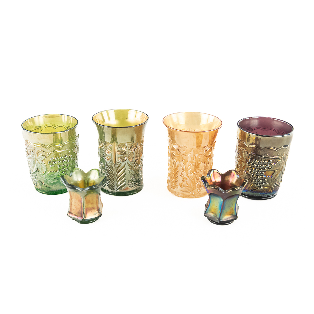 Carnival Glass: Imperial 6-Pc Lot