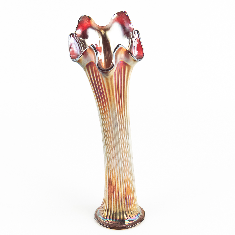 Carnival Glass Fenton Fine Rib Vase