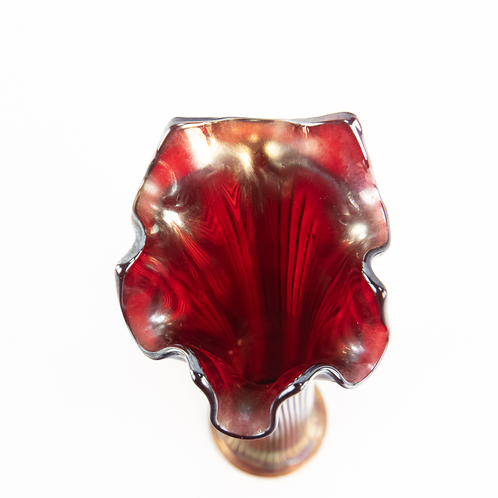 Carnival Glass Fenton Fine Rib Vase
