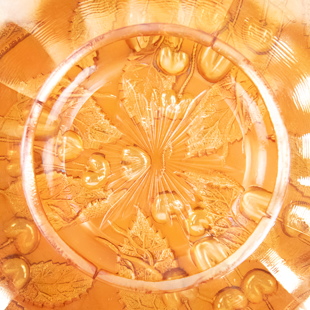 Carnival Glass: Millersburg Hanging Cherries Bowl