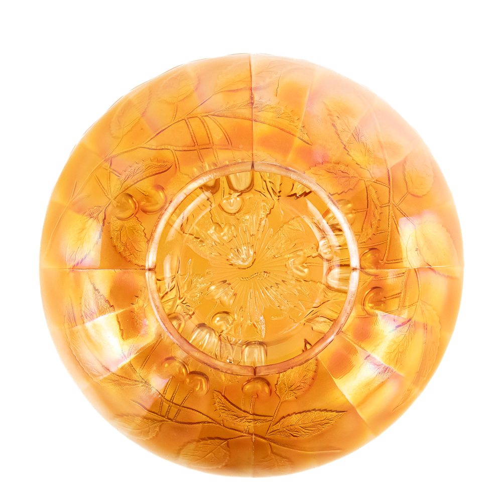 Carnival Glass: Millersburg Hanging Cherries Bowl