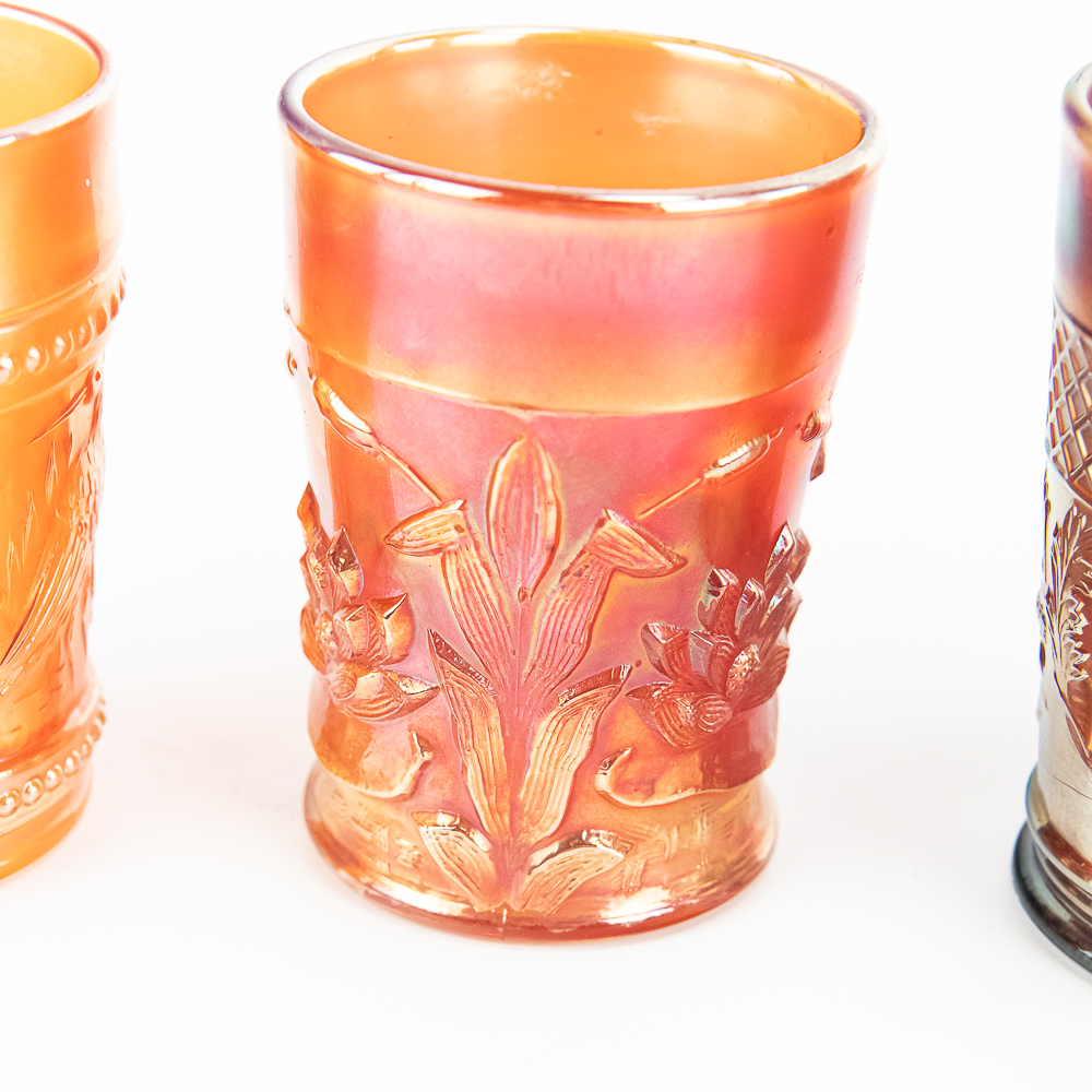 Carnival Glass: Tumblers 5-Pc Lot