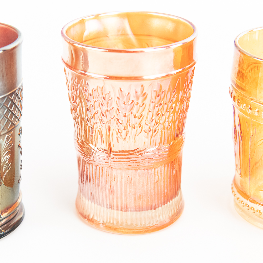 Carnival Glass: Tumblers 5-Pc Lot