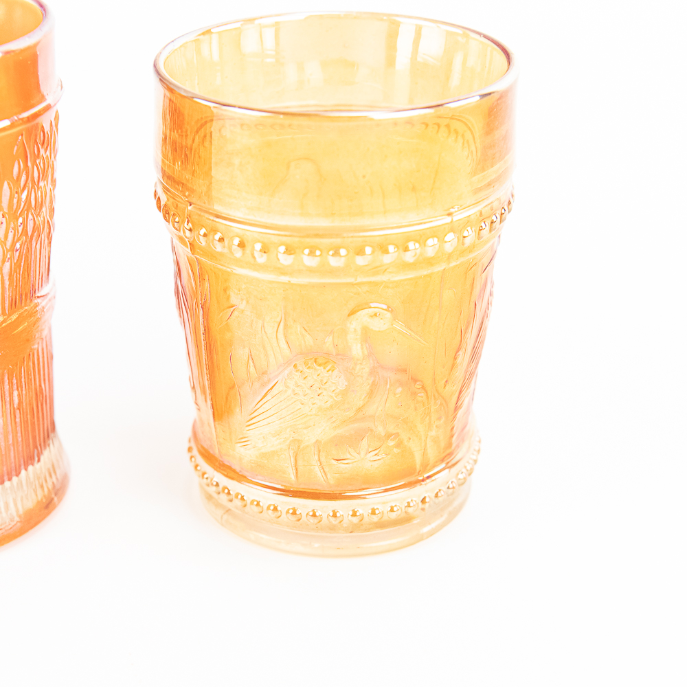 Carnival Glass: Tumblers 5-Pc Lot