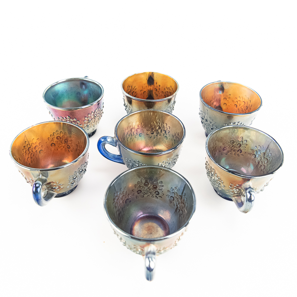 Carnival Glass: Fenton Punch Cups 7-Pc