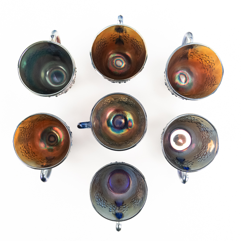 Carnival Glass: Fenton Punch Cups 7-Pc