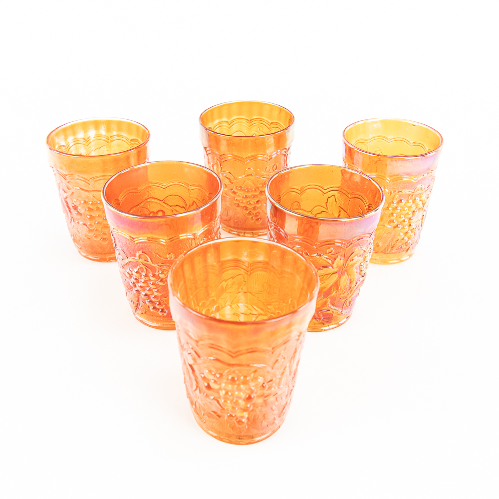 Carnival Glass: Imperial Tumblers 6-Pc