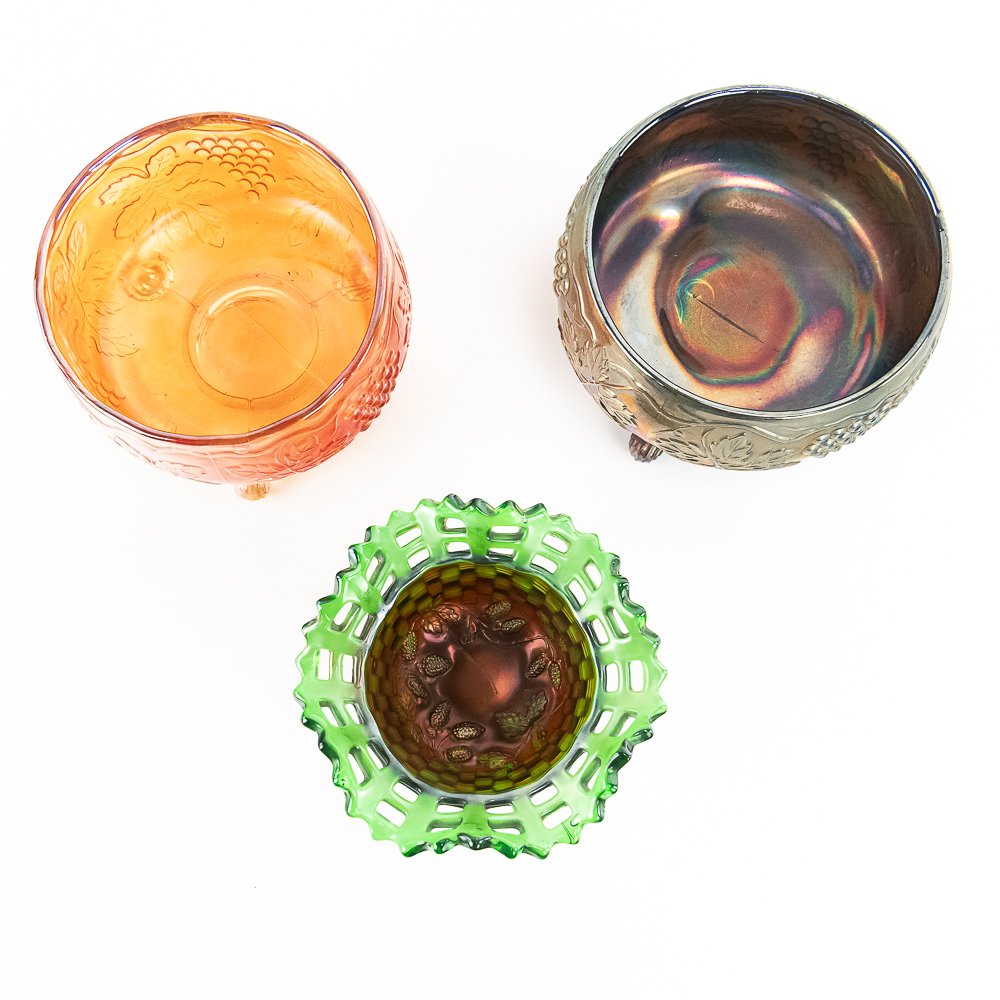 Carnival Glass: Fenton 3-Pc Lot