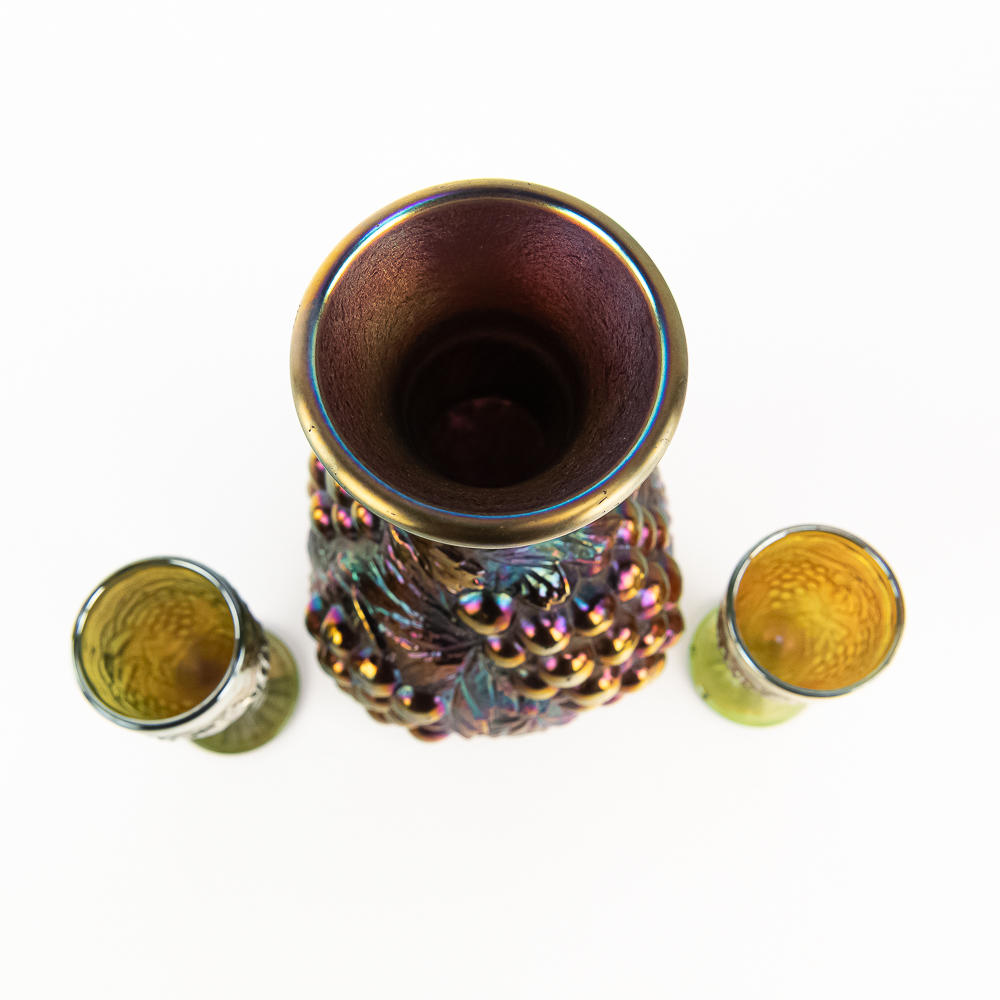 Carnival Glass: Imperial Grape 8pc Lot